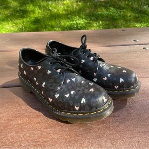 Dr. Martens 1461 Leather Wild Heart Printed Oxford Shoes